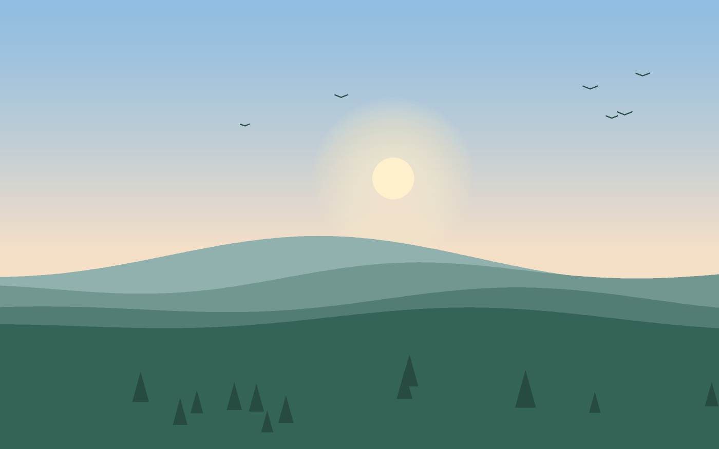 Illustrazione di un paesaggio