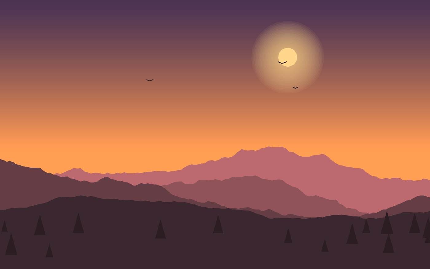 Illustrazione di un paesaggio