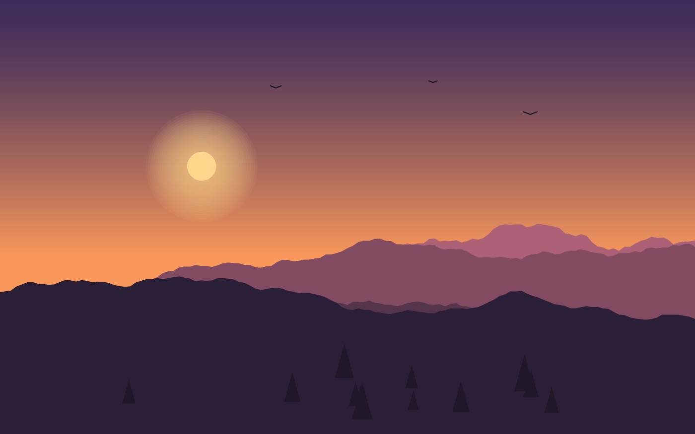 Illustrazione di un paesaggio